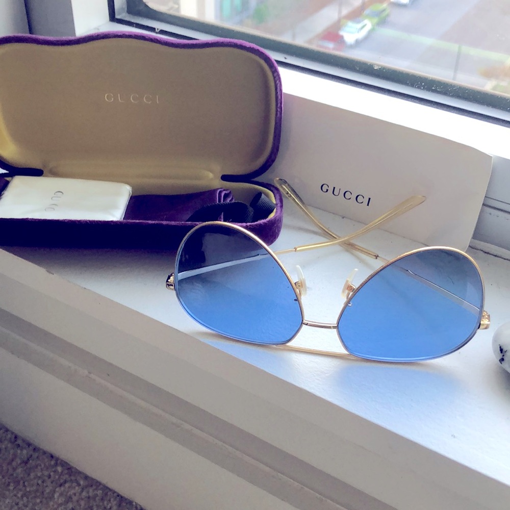 Blue Lens Authentic Gucci Aviators